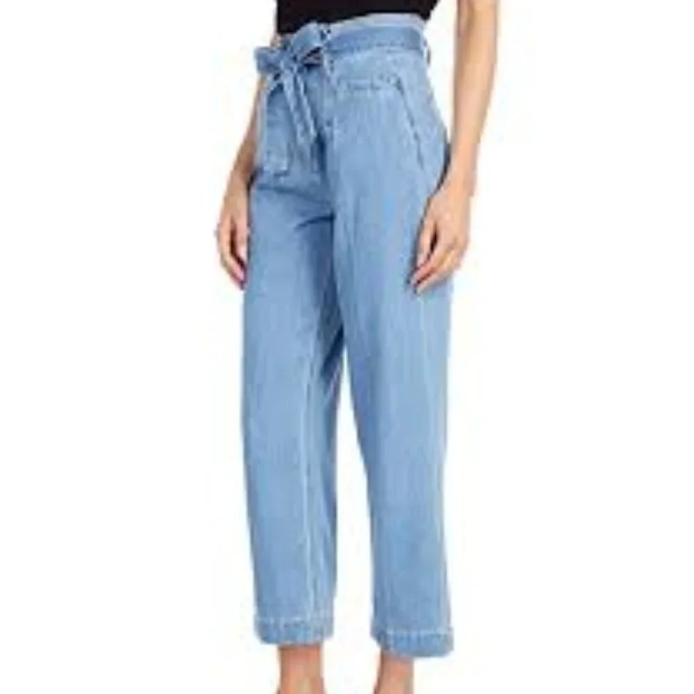 NWT Paige Nellie Self Belt Seaming Madison Jeans Size 28 - Picture 1 of 8